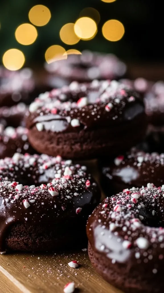 Peppermint Chocolate Donuts