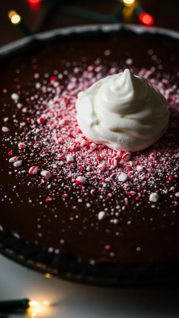  Peppermint Chocolate Silk Pie