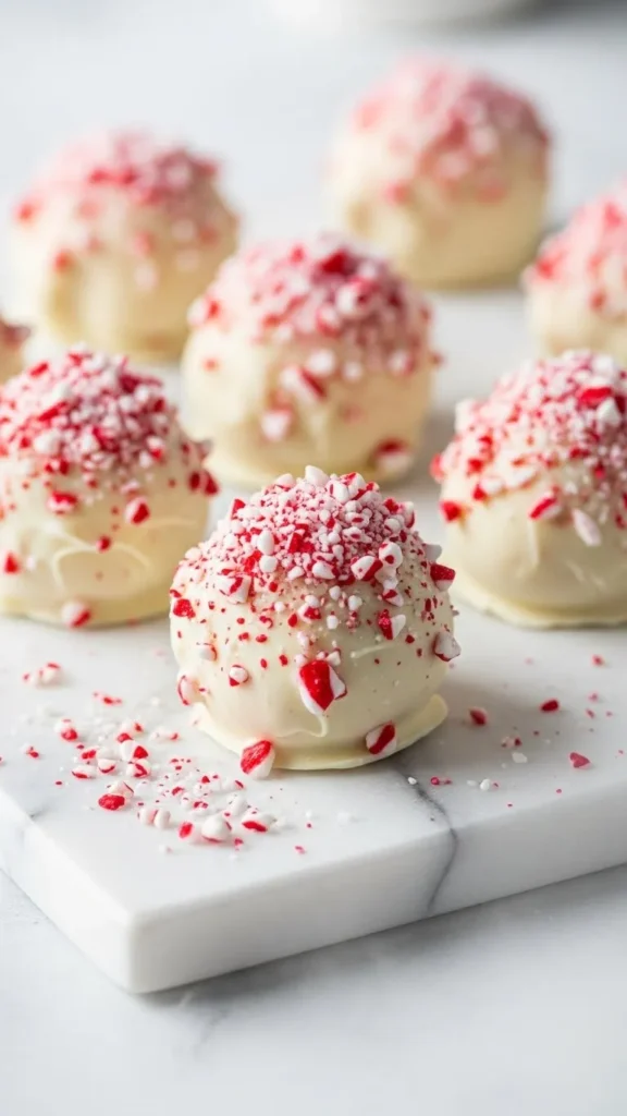 Peppermint Crunch Truffles