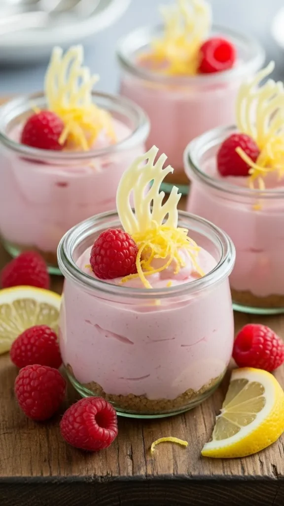 Pink Lemon Cheesecake Cups