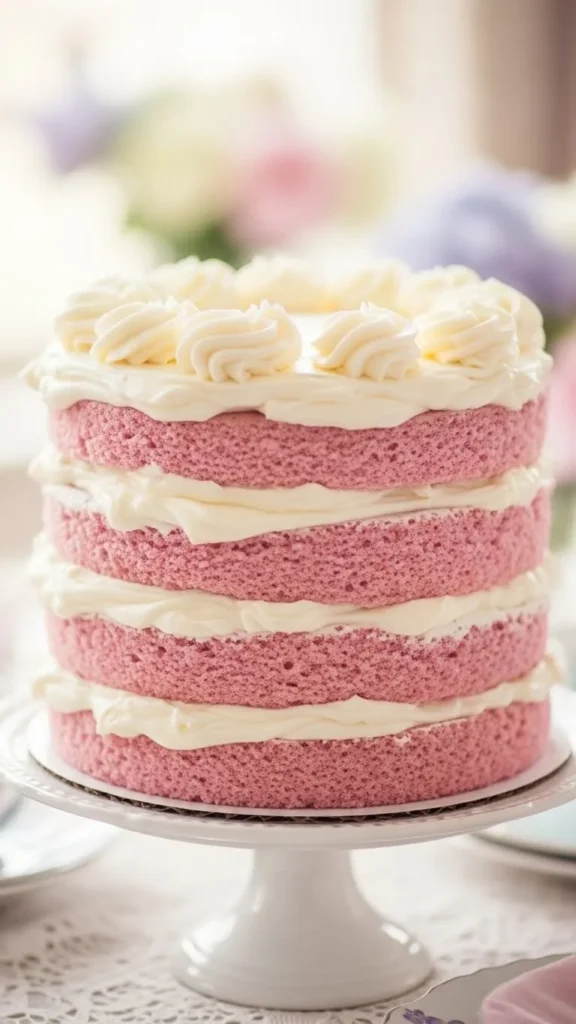 Pink Velvet Valentines Cake