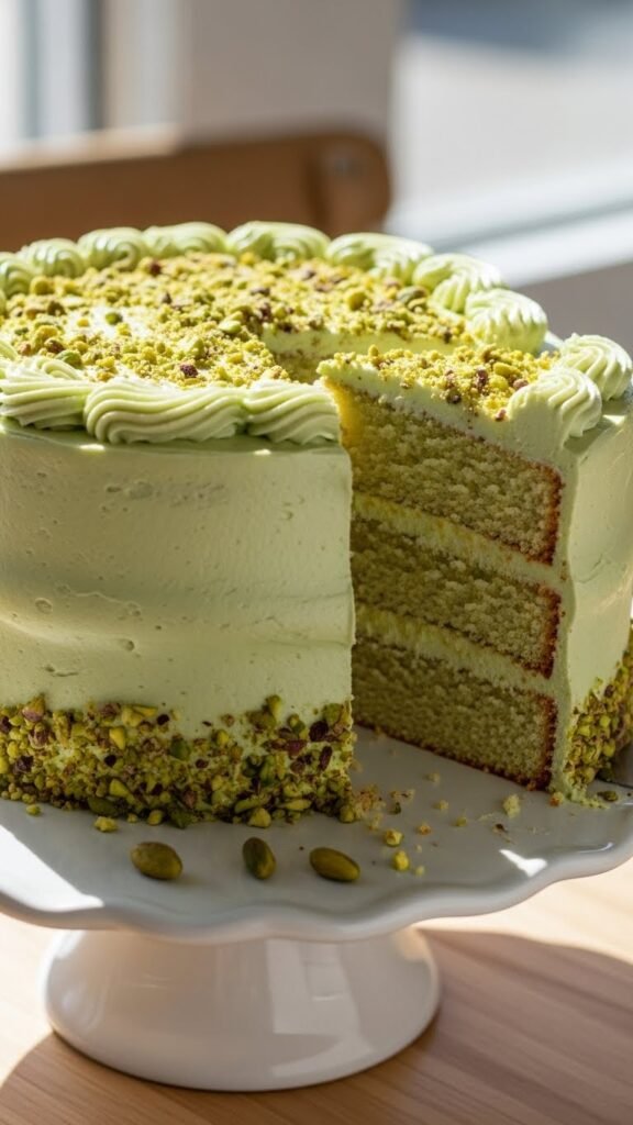 Pistachio Christmas Cake
