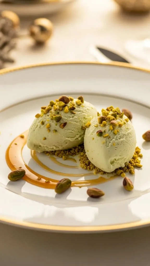 Pistachio Christmas Ice Cream