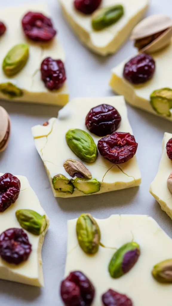 Pistachio Cranberry White Bark