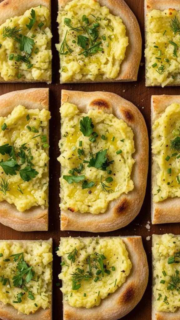 Potato and Herb Flatbread Bites