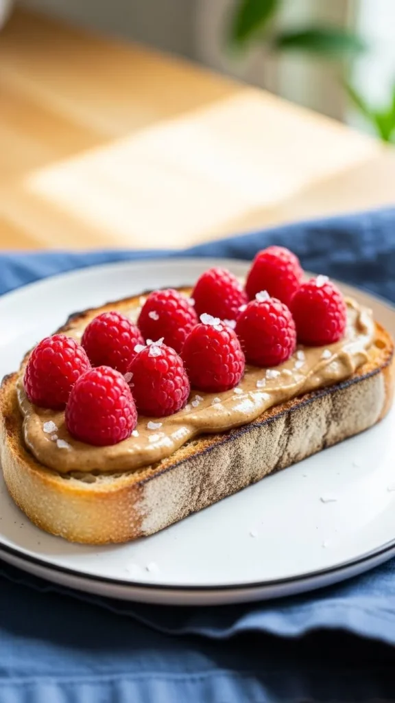 Raspberry Almond Toast