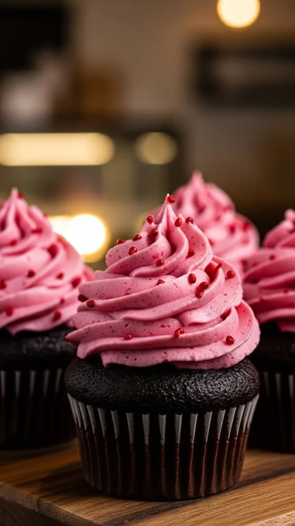 Raspberry Chocolate Swirl Cupcakes