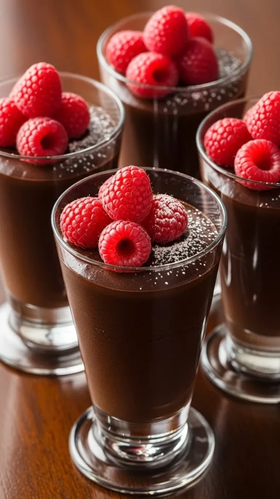 Raspberry Dark Chocolate Mousse
