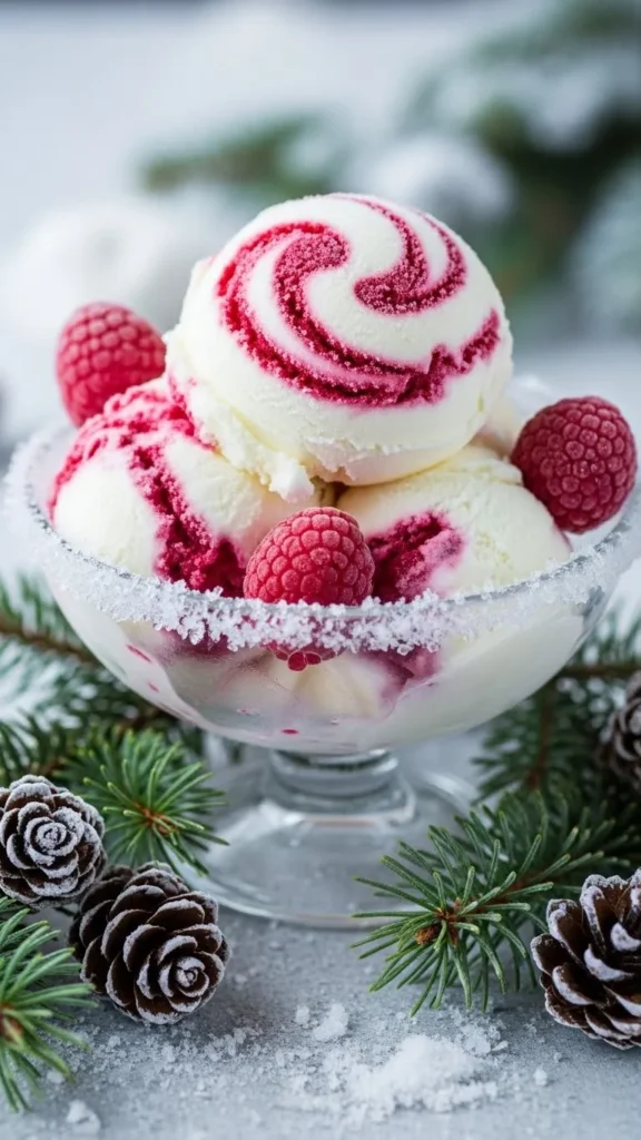 Raspberry Snowdrift Ice Cream