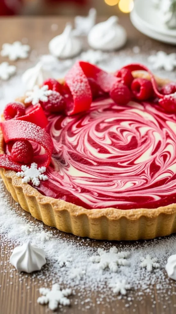 Raspberry Swirl Pie