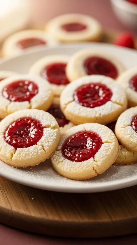 Raspberry Thumbprint Cookies