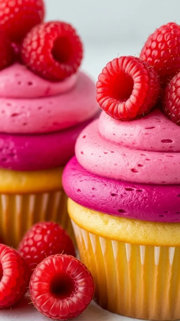 Raspberry Vanilla Cupcakes