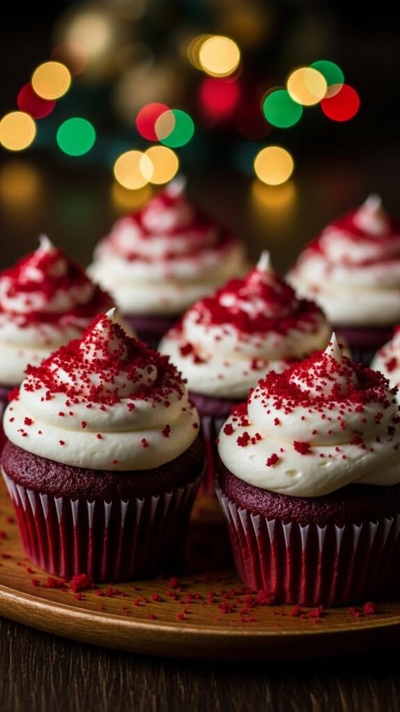 Red Velvet Christmas Cupcakes