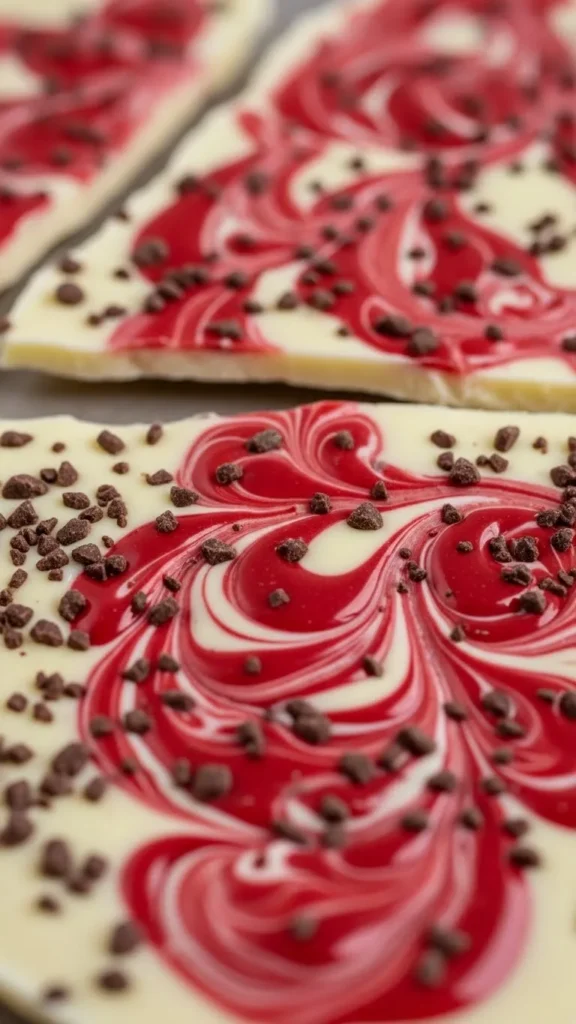 Red Velvet Swirl Bark
