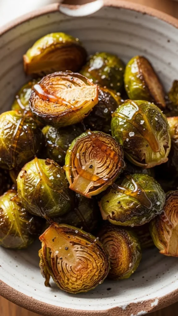 Roasted Brussels Sprouts with Maple Glaze