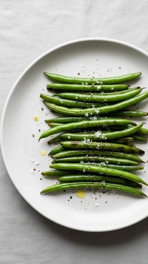 Roasted Green Bean Snack Bowls