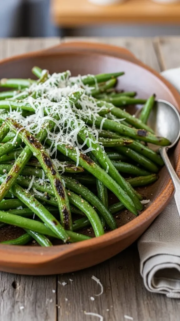 Roasted Green Beans with Parmesan