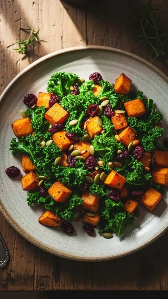 Roasted Sweet Potato Christmas Salad