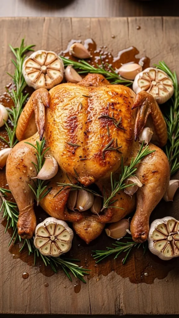 Rosemary-Garlic Spatchcock Chicken