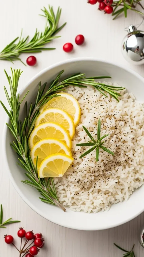 Rosemary Lemon Christmas Rice