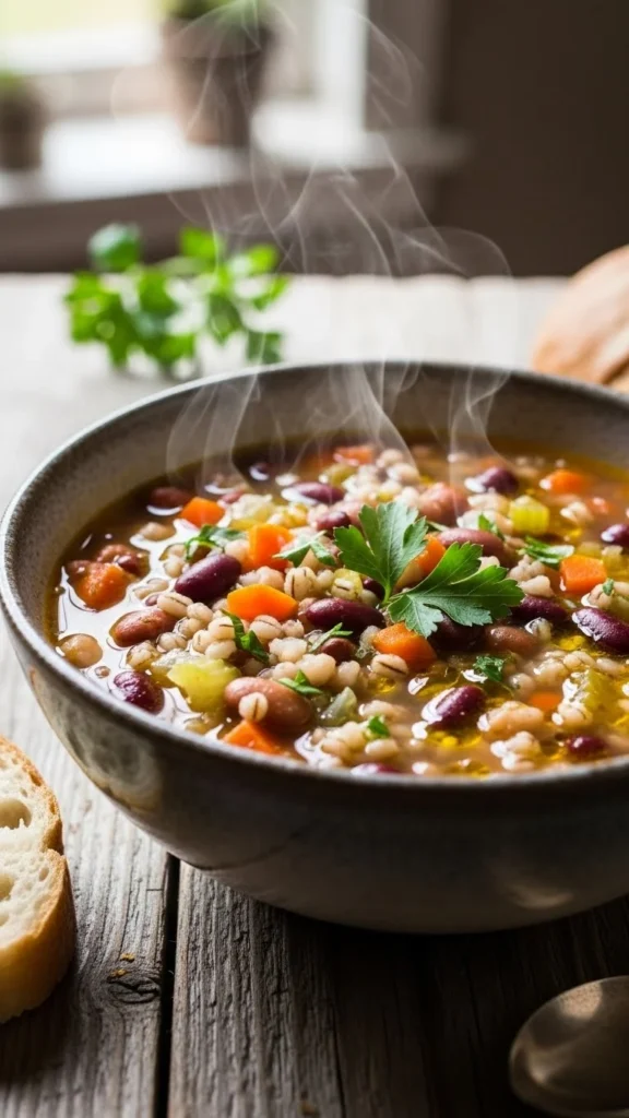 Rustic Bean & Barley Soup