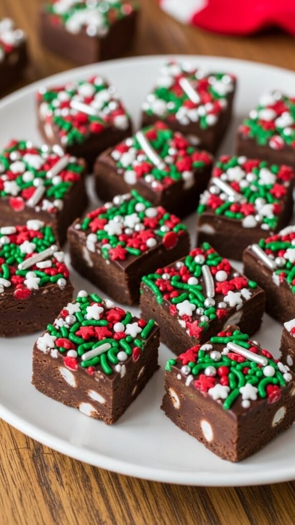 Santa’s Sprinkle Fudge
