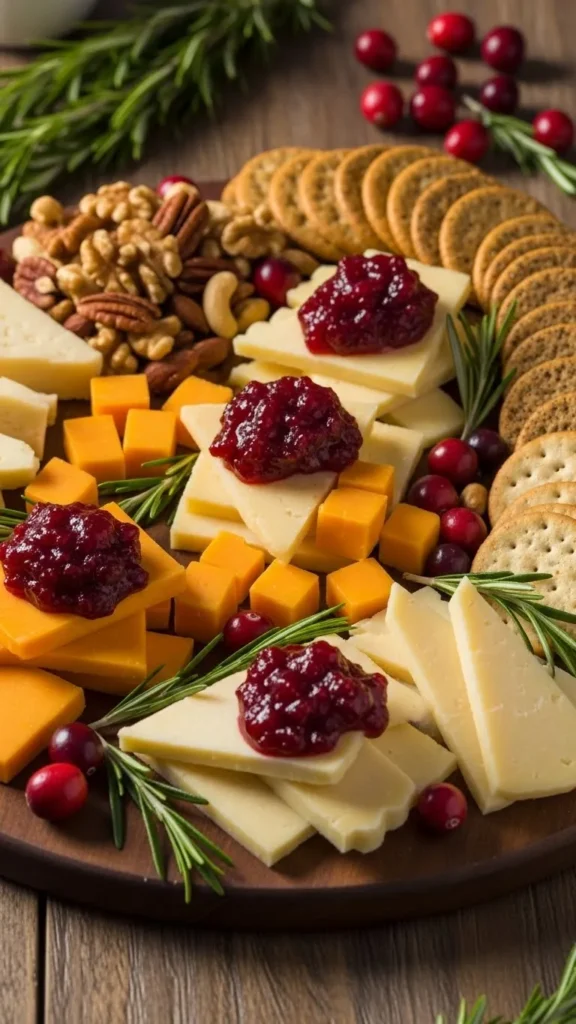Sharp Cheddar & Cranberry Holiday Board