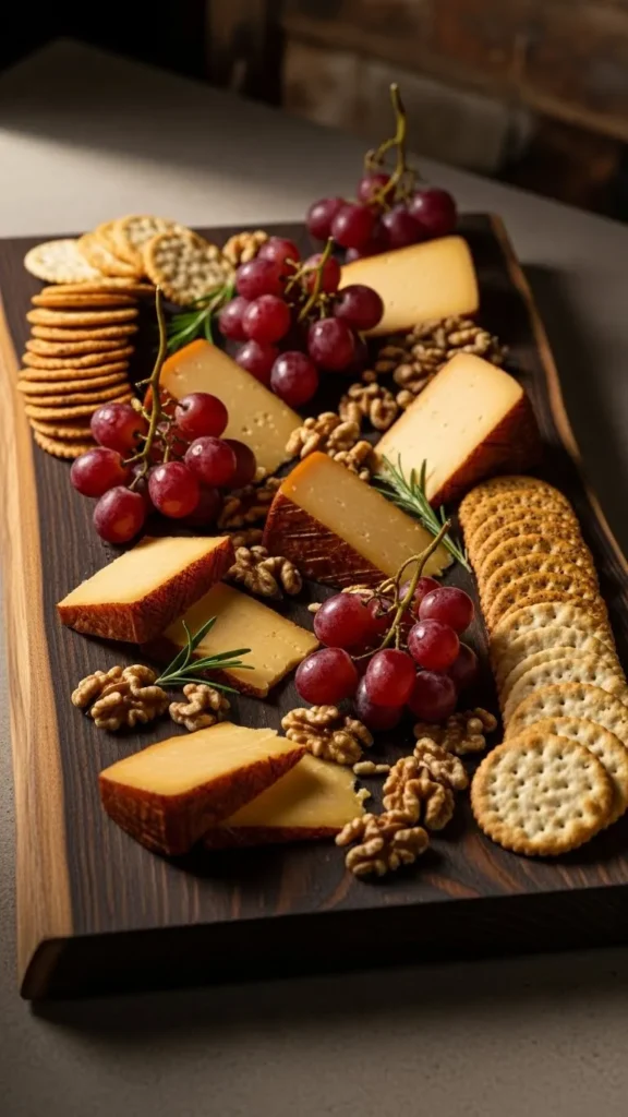 Smoked Cheddar & Red Grapes Board