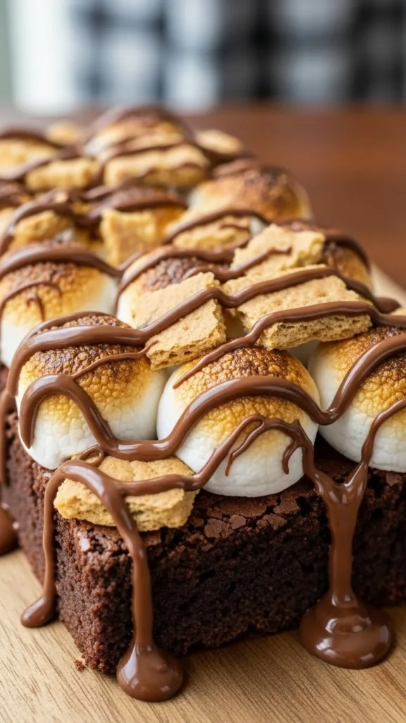 S’mores Christmas Brownies