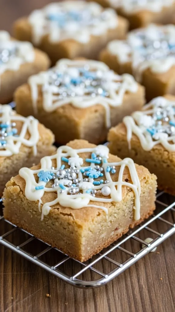 Snowflake White Chocolate Brownies