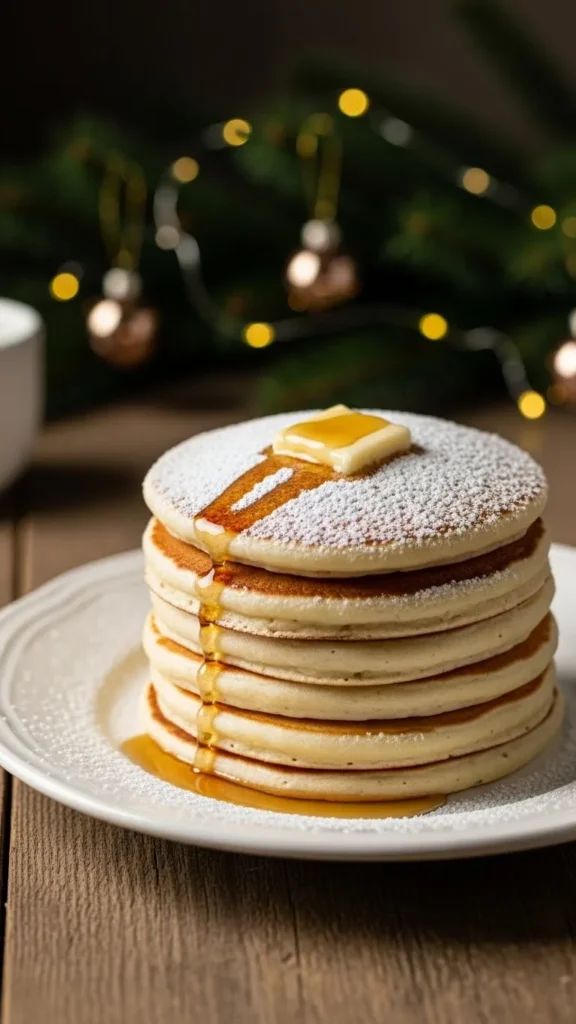 Snowy Vanilla Pancakes