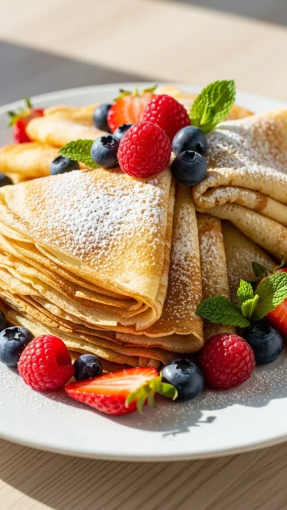 Soft Berry Crepes