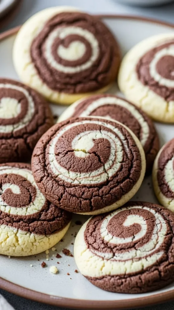 Soft Chocolate Swirl Cookies