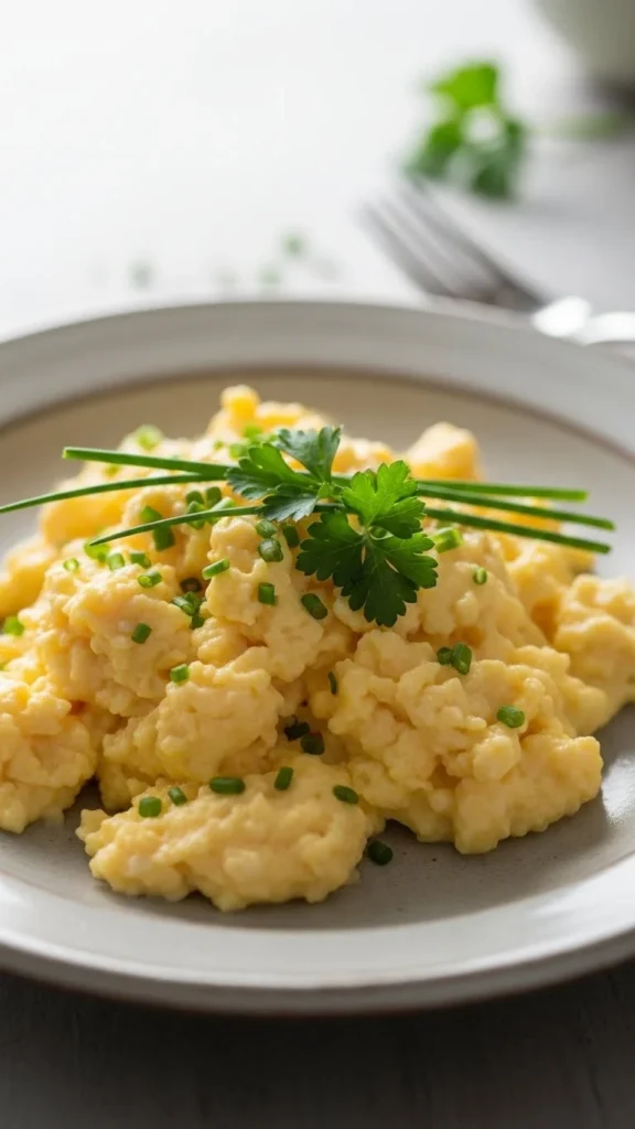 Soft Scrambled Eggs with Herbs
