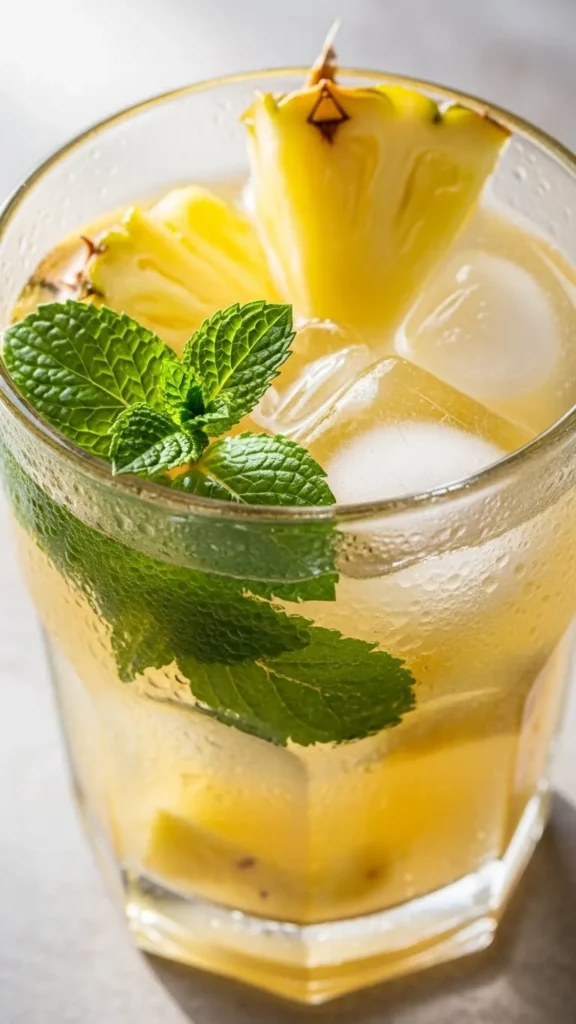 Sparkling Pineapple Mint Cooler