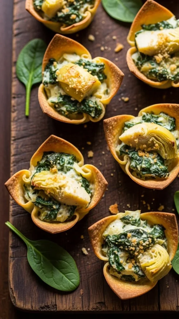 Spinach Artichoke Cups