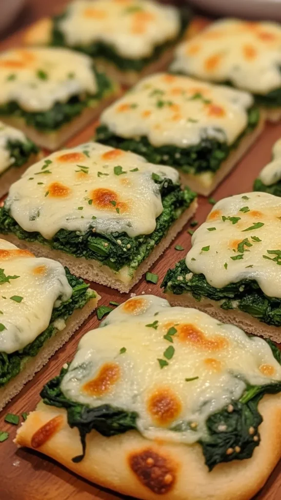 Spinach Flatbread Squares