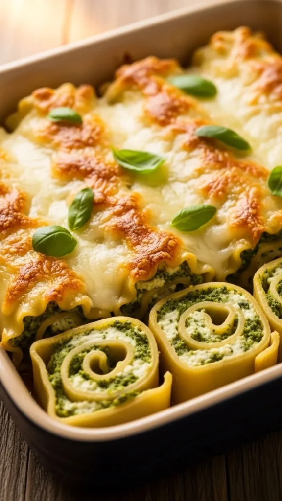 Spinach Lasagna Rolls