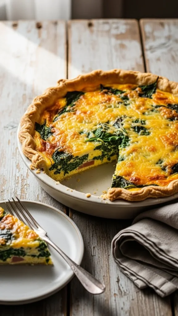 Spinach and Cheese Quiche