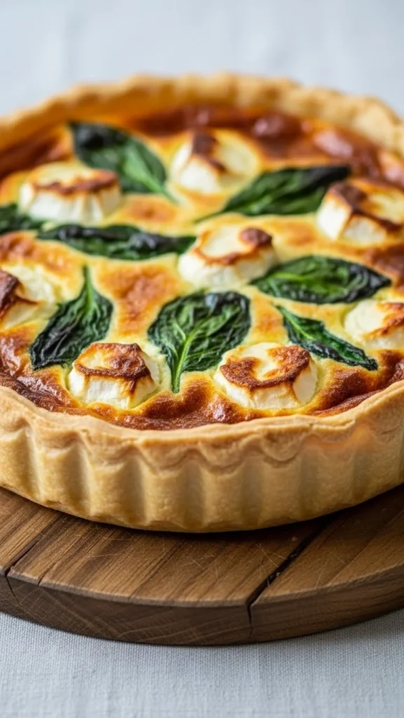 Spinach and Goat Cheese Quiche