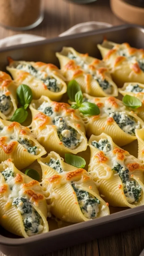 Spinach and Ricotta Stuffed Shells