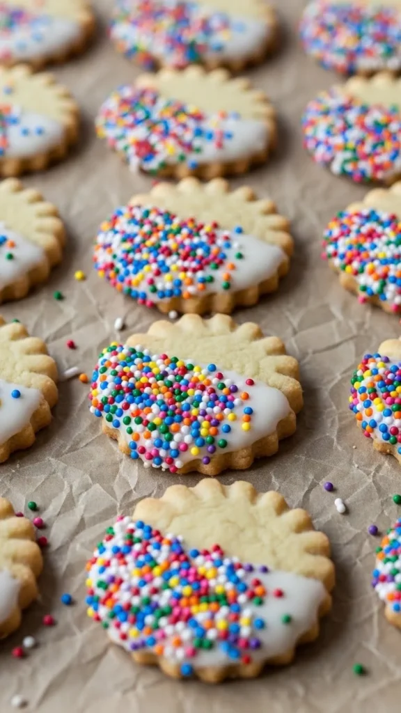 Sprinkle Dipped Shortbread