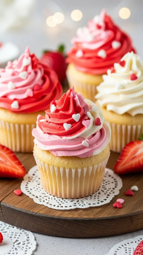 Strawberry Buttercream Cupcakes