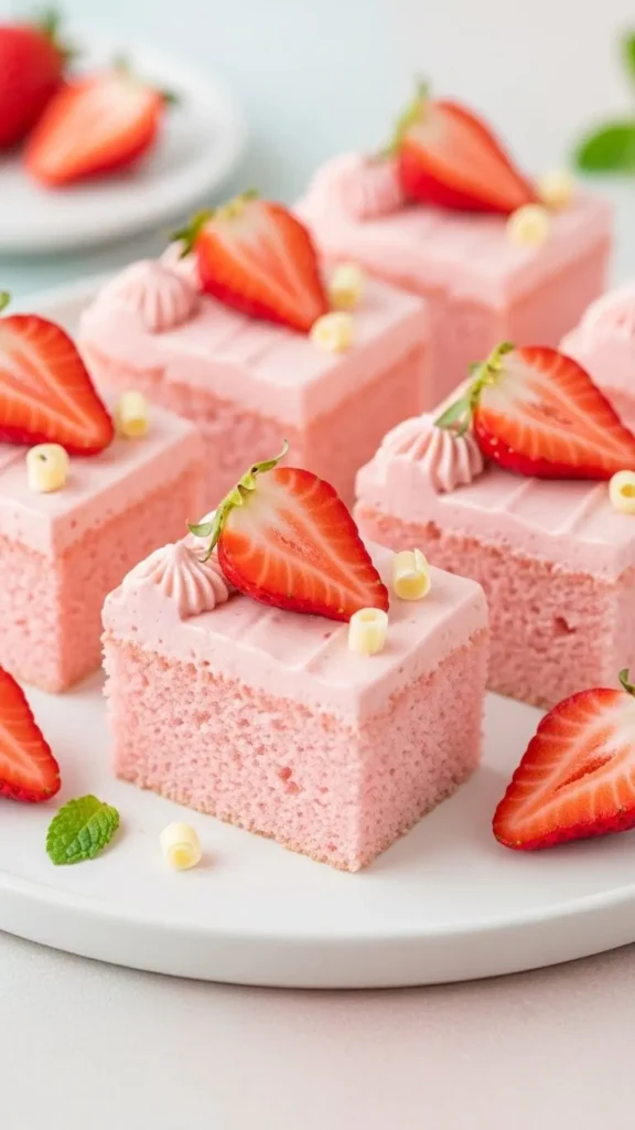 Strawberry Cake Bars