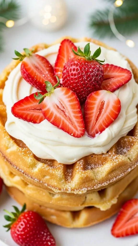 Strawberry Cheesecake Waffles
