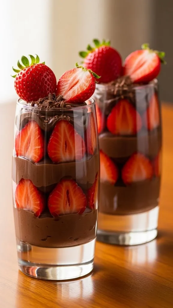 Strawberry Chocolate Parfaits