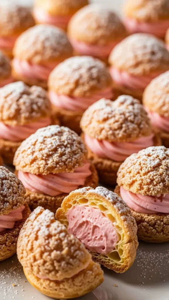 Strawberry Cream Puff Pastries