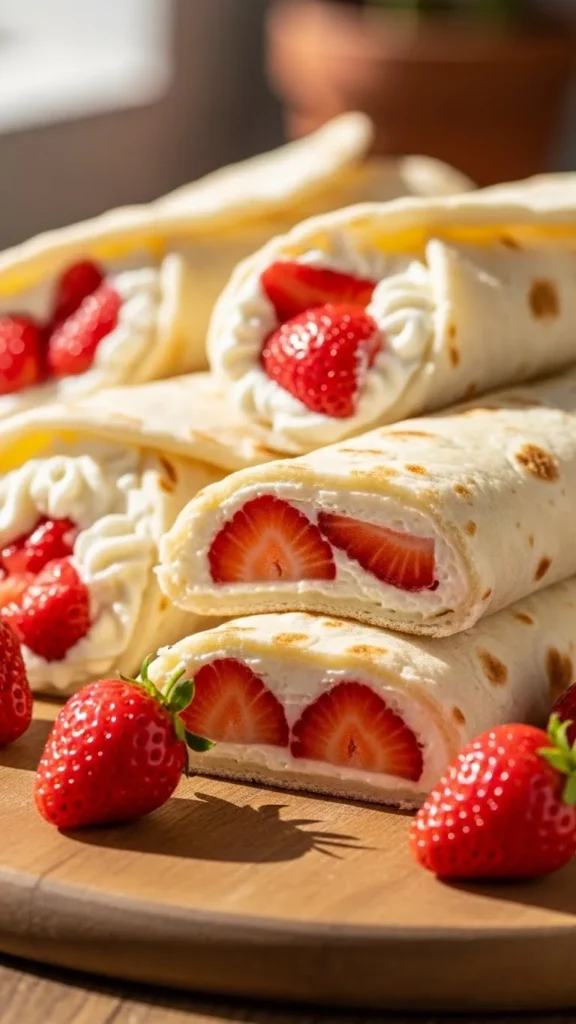 Strawberry Cream Roll-Ups