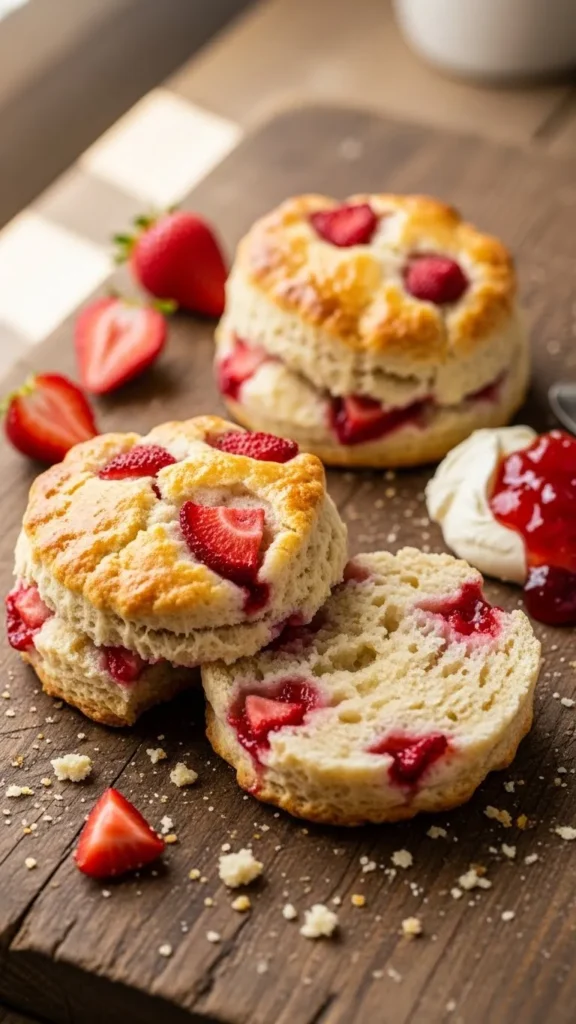 Strawberry Cream Scones