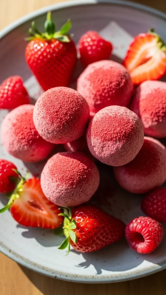 Strawberry Cream Truffles